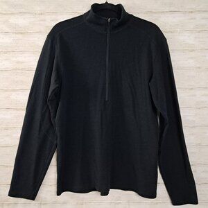 Ibex Half Zip Pullover 100% Rambouillet Wool L
